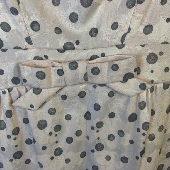Tatyana Pin-Up Dress Women's Small Pink Grey Polka Dot Retro‎ Vintage 60s Style - Picture 5 of 16